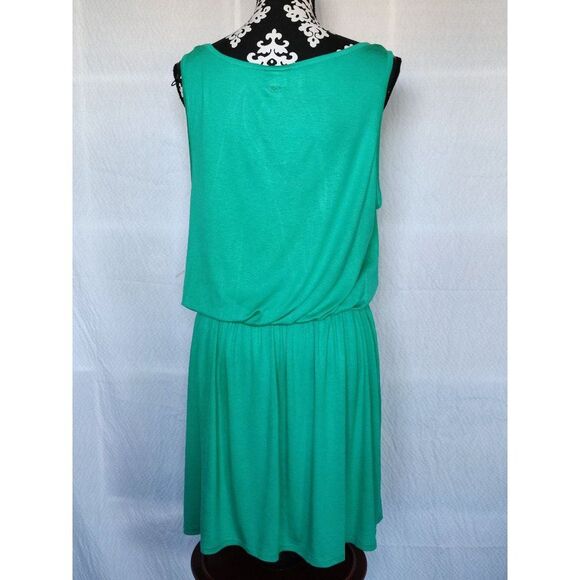 NWT Everlast Tank Dress Smocked Waist Sleeveless Green Womens Size XLarge - Picture 2 of 9